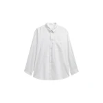 The Frankie Shop Bijnor Oxford Shirt - White - Oversized Minimalist Tops in White - Shop at Coveti