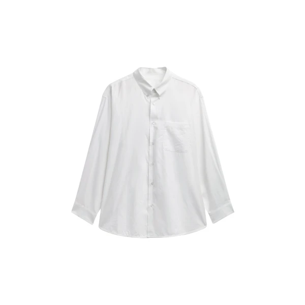 The Frankie Shop Bijnor Oxford Shirt - White - Oversized Minimalist Tops in White - Shop at Coveti