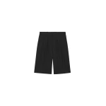 The Frankie Shop Bilbao Pleated Linen Bermuda Shorts - Black - Oversized Minimalist Shorts in Black - Shop at Coveti