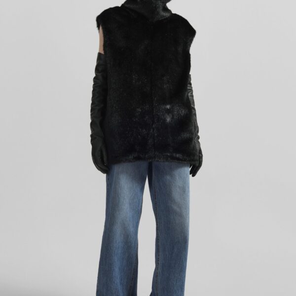 The Frankie Shop Blaire Funnel Neck Top - Black - Oversized Minimalist Tops in Black - Shop at Coveti
