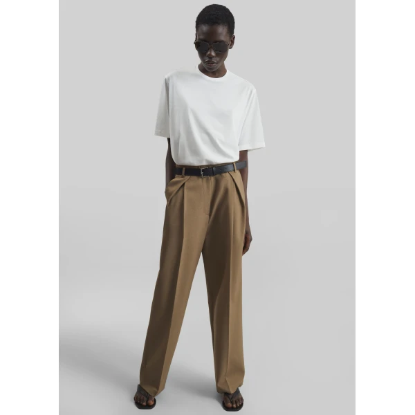 The Frankie Shop Blerick Belted Trousers – Camel, view 2
