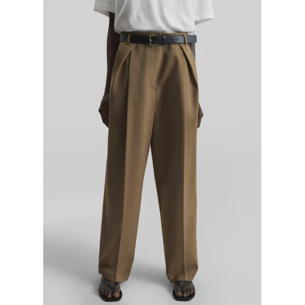 The Frankie Shop Blerick Belted Trousers – Camel, view 4