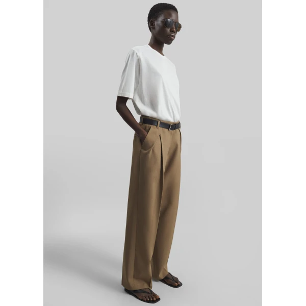The Frankie Shop Blerick Belted Trousers – Camel, view 6