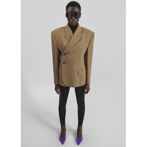 The Frankie Shop Blerick Crossover Blazer – Camel, view 3