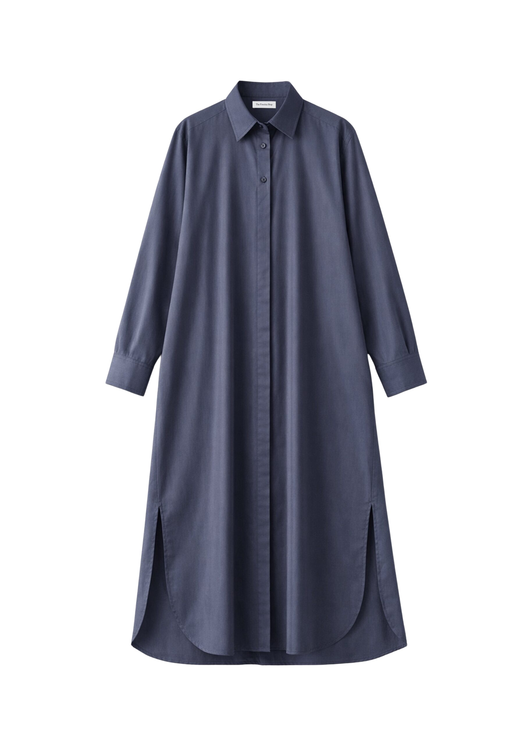 The Frankie Shop Bloom Organic Cotton Shirt Dress – Charcoal
