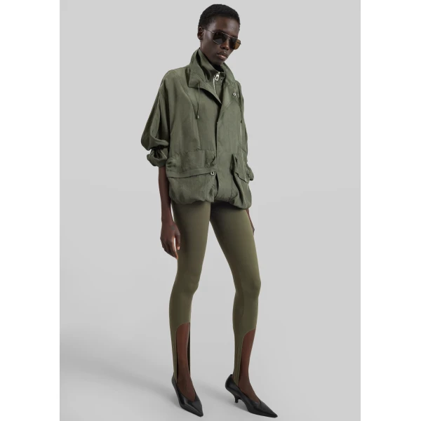 The Frankie Shop Breya Fluid Jacket – Moss Green, view 4