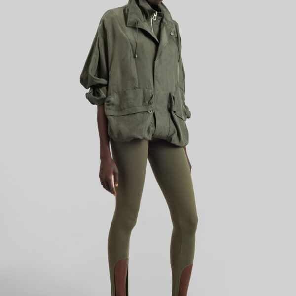 The Frankie Shop Breya Fluid Jacket - Moss Green - Oversized Minimalist Jackets in Green - Shop at Coveti