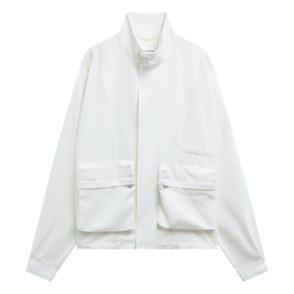The Frankie Shop Breya Fluid Jacket - White - Oversized Minimalist Jackets in White - Shop at Coveti