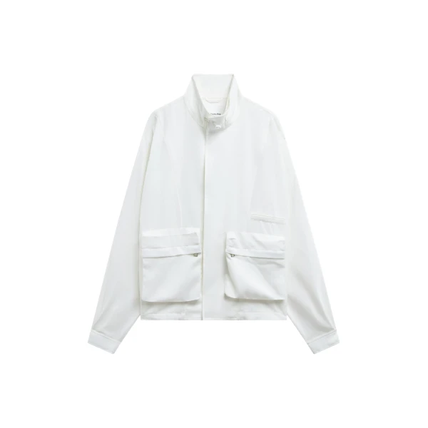 The Frankie Shop Breya Fluid Jacket - White - Oversized Minimalist Jackets in White - Shop at Coveti