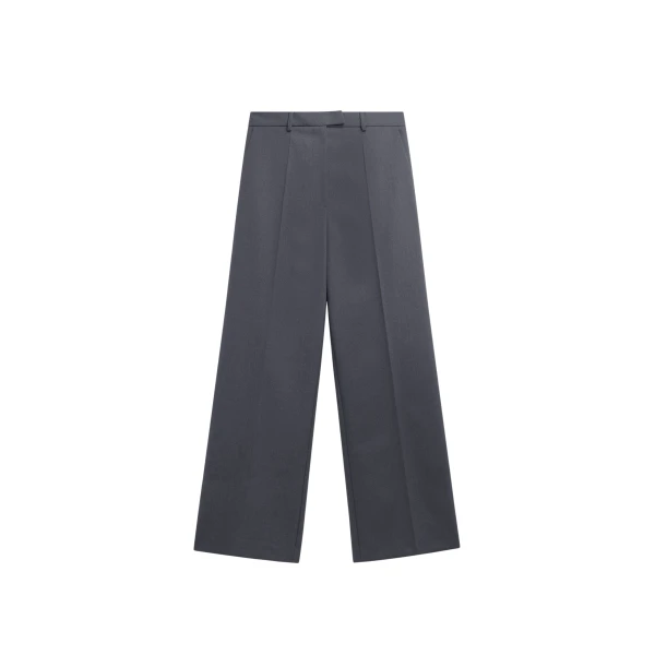 The Frankie Shop Brickell Flannel Trousers – Grey Melange