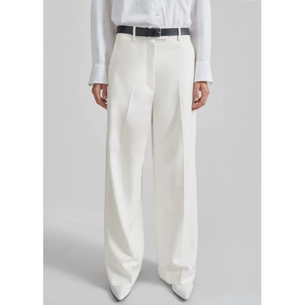 The Frankie Shop Brickell Trousers – Ivory, view 2