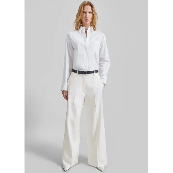 The Frankie Shop Brickell Trousers – Ivory, view 3