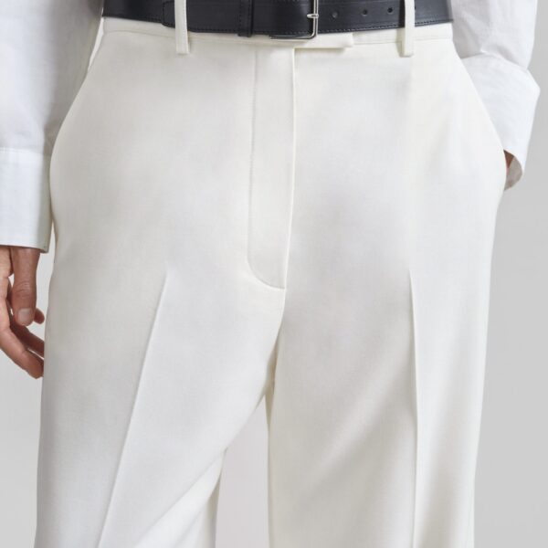 The Frankie Shop Brickell Trousers - Ivory - Oversized Minimalist Pants in Ivory - Shop at Coveti