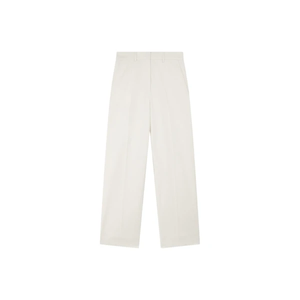 The Frankie Shop Brickell Trousers - Ivory - Oversized Minimalist Pants in Ivory - Shop at Coveti