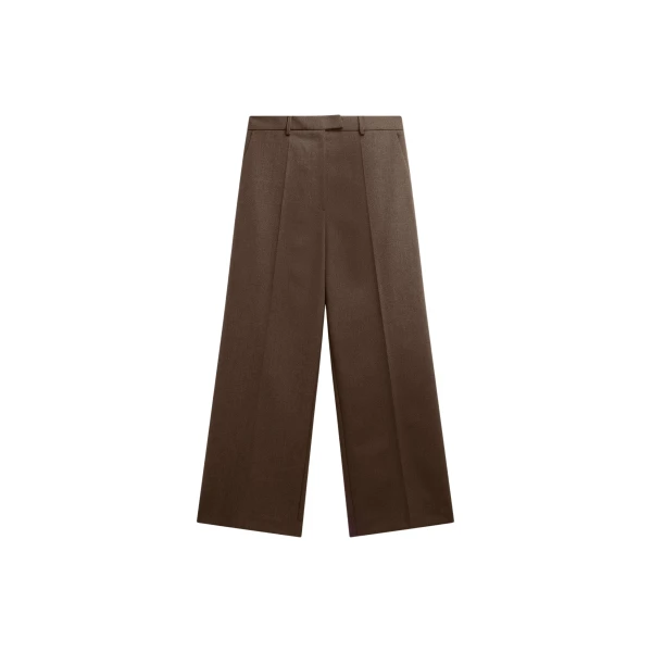 The Frankie Shop Brickell Trousers - Mocha - Oversized Minimalist Pants in Beige - Shop at Coveti