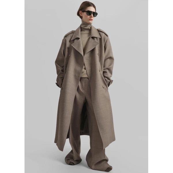 The Frankie Shop Brickell Trousers – Taupe Melange, view 5