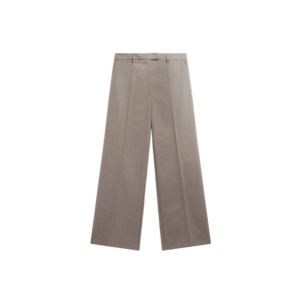 The Frankie Shop Brickell Trousers - Taupe - Oversized Minimalist Pants in Beige - Shop at Coveti