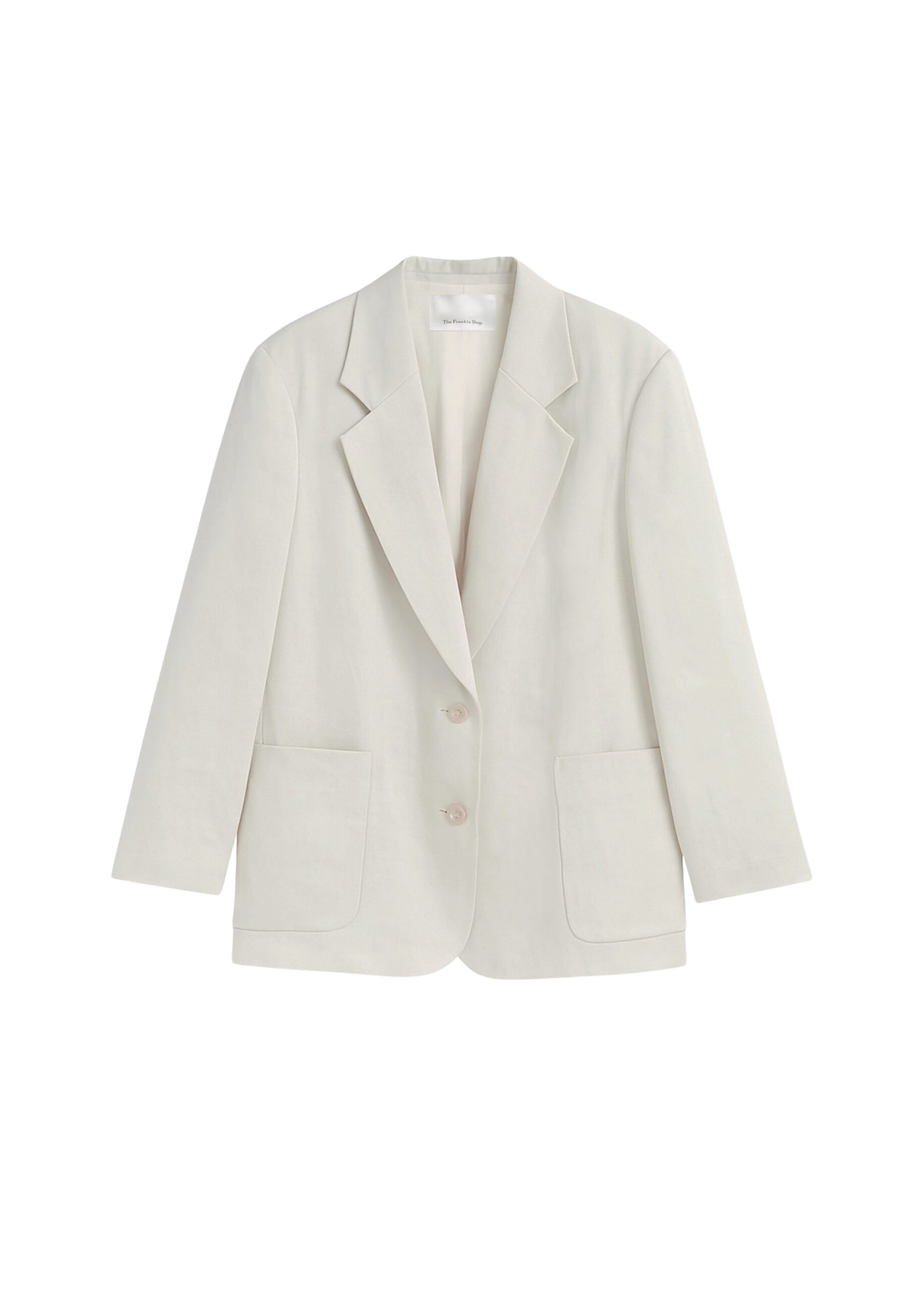 The Frankie Shop Bruna Linen Soft Blazer – Light Beige