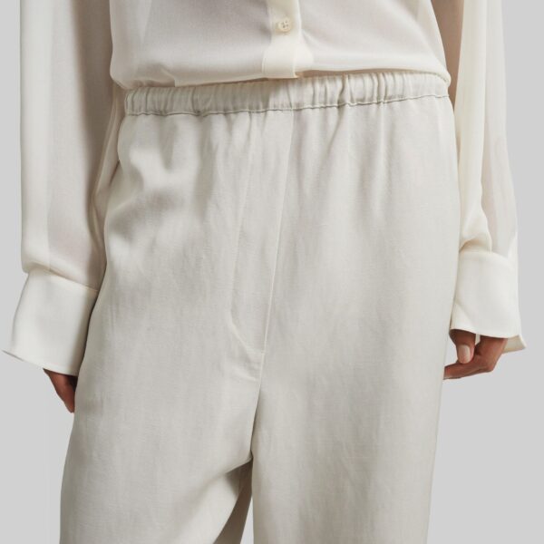 The Frankie Shop Bruna Linen Soft Pants - Light Beige - Oversized Minimalist Pants in Beige - Shop at Coveti