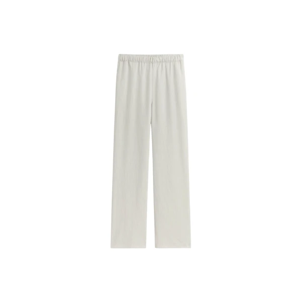 The Frankie Shop Bruna Linen Soft Pants - Light Beige - Oversized Minimalist Pants in Beige - Shop at Coveti