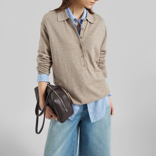 The Frankie Shop Brunoy Denim Culottes - Light Wash - Oversized Minimalist Shorts in Grey - Shop at Coveti