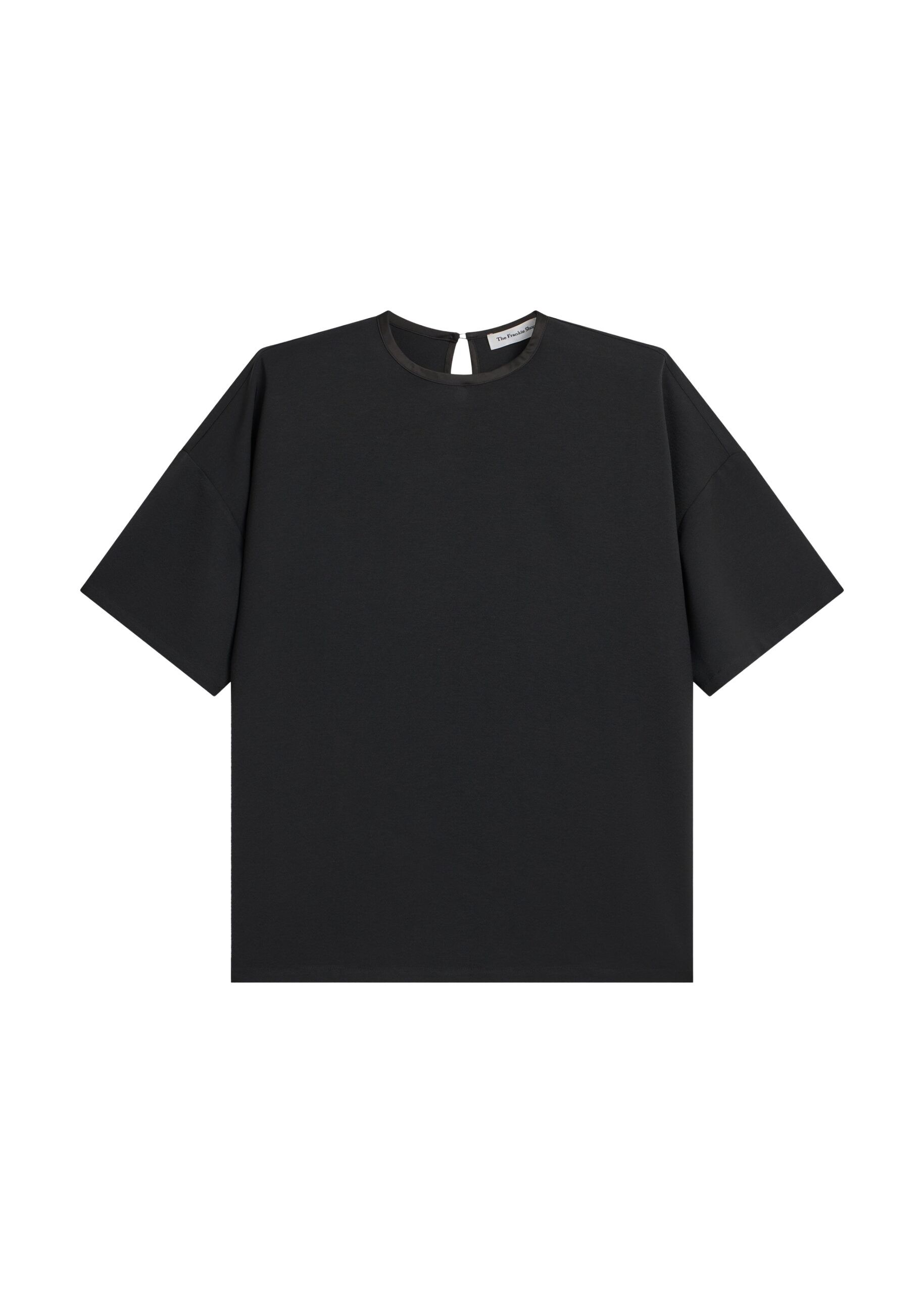 The Frankie Shop Callice Padded T-Shirt – Black Top