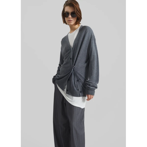 The Frankie Shop Calvane Two-Way Cardigan – Grey, view 5