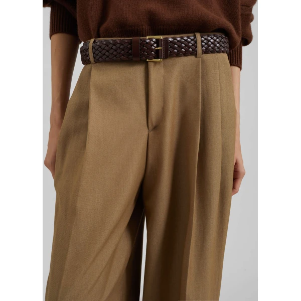The Frankie Shop Canberra Pleated Trousers – Camel, view 5