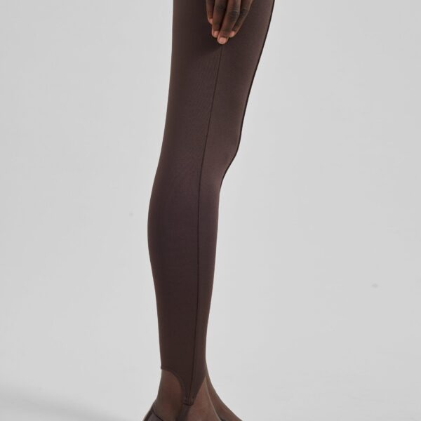The Frankie Shop Caserta Stirrup Leggings - Brown - Oversized Minimalist Pants in Beige - Shop at Coveti