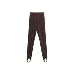The Frankie Shop Caserta Stirrup Leggings - Brown - Oversized Minimalist Pants in Beige - Shop at Coveti