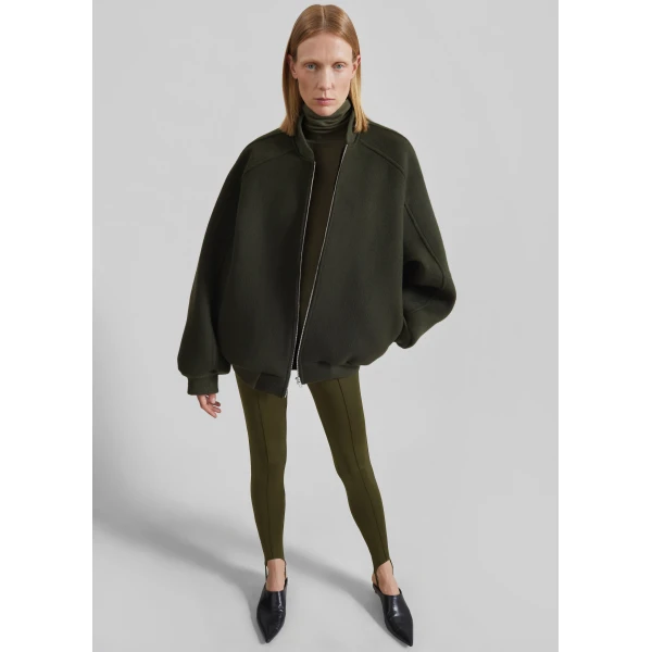 The Frankie Shop Caserta Stirrup Leggings – Olive, view 2