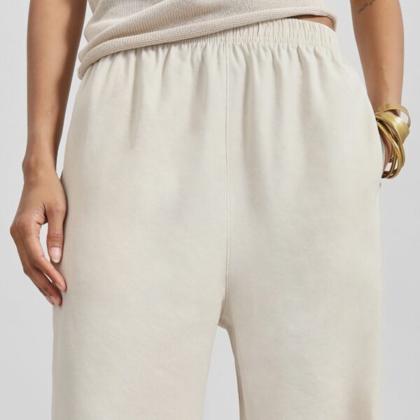 The Frankie Shop Cavert Linen Pants - Sand - Oversized Minimalist Pants in Beige - Shop at Coveti