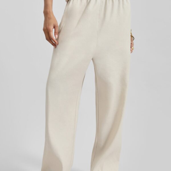 The Frankie Shop Cavert Linen Pants - Sand - Oversized Minimalist Pants in Beige - Shop at Coveti