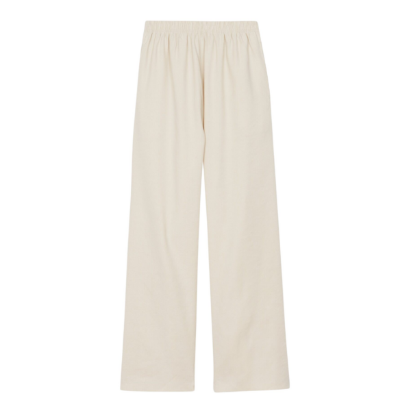 The Frankie Shop Cavert Linen Pants - Sand - Oversized Minimalist Pants in Beige - Shop at Coveti