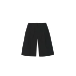 The Frankie Shop Cedar Bermuda Shorts - Black - Oversized Minimalist Shorts in Black - Shop at Coveti