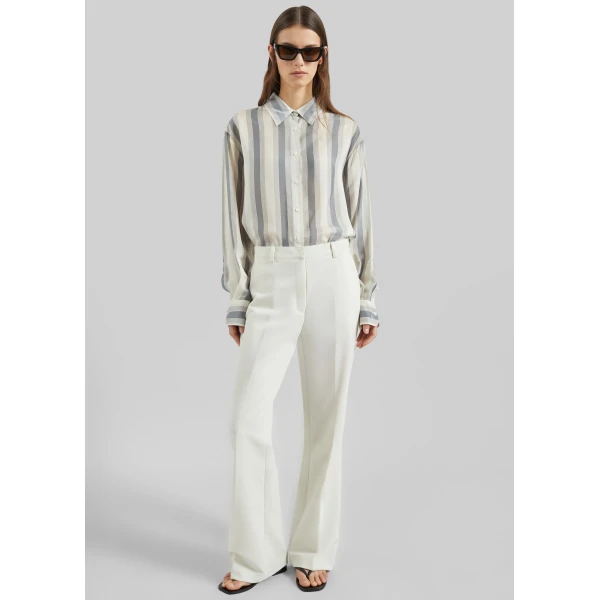 The Frankie Shop Chesnay Bootcut Pants – Cream, view 2