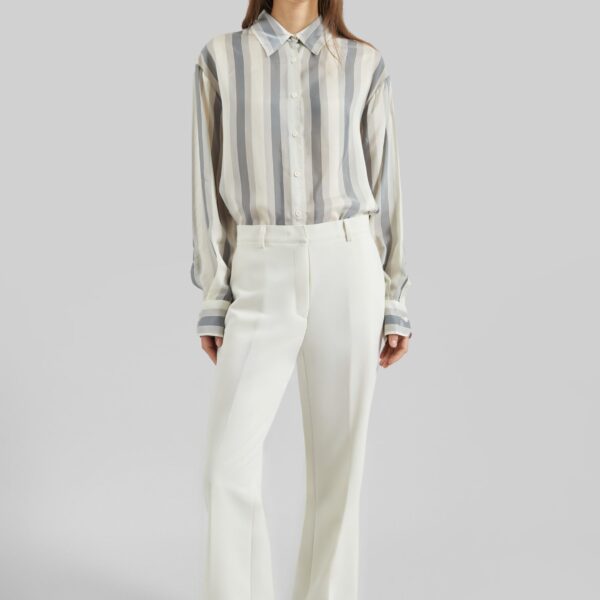 The Frankie Shop Chesnay Bootcut Pants - Cream - Oversized Minimalist Pants in Ivory - Shop at Coveti