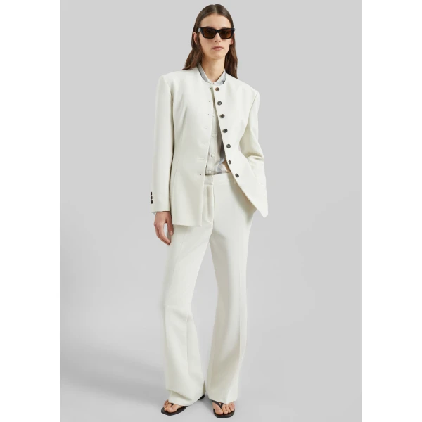 The Frankie Shop Chesnay Bootcut Pants – Cream, view 3