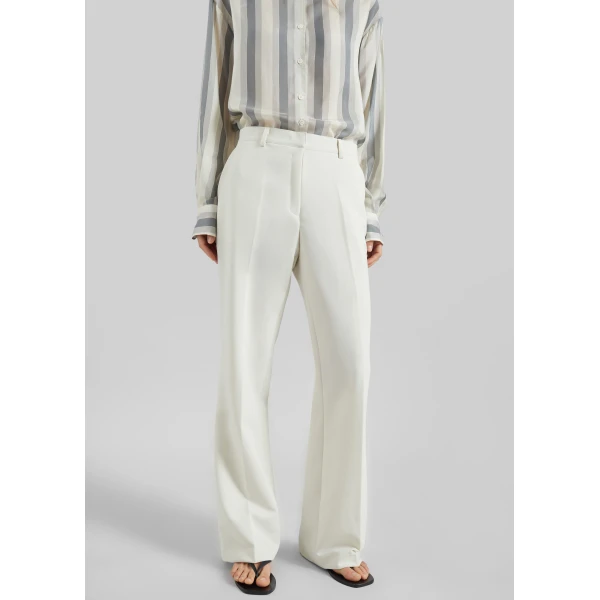The Frankie Shop Chesnay Bootcut Pants – Cream, view 4