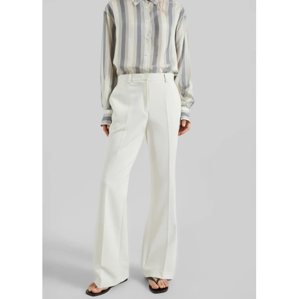 The Frankie Shop Chesnay Bootcut Pants – Cream, view 6