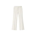The Frankie Shop Chesnay Bootcut Pants - Cream - Oversized Minimalist Pants in Ivory - Shop at Coveti