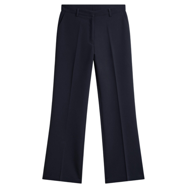 The Frankie Shop Chesnay Bootcut Pants - Navy - Oversized Minimalist Pants in Blue - Shop at Coveti