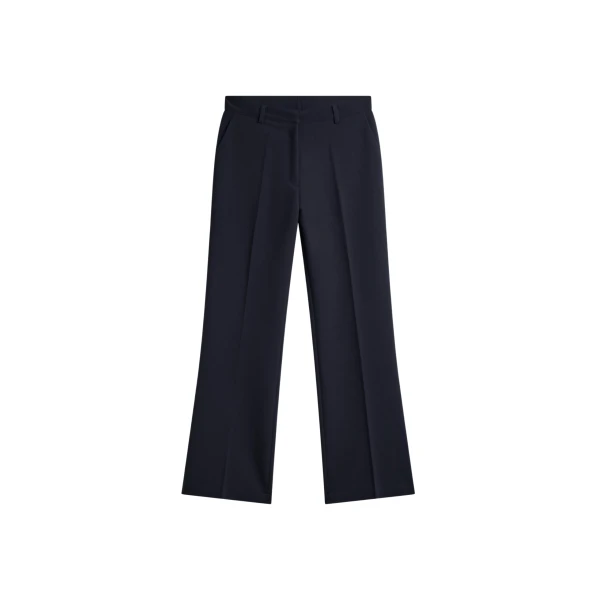 The Frankie Shop Chesnay Bootcut Pants - Navy - Oversized Minimalist Pants in Blue - Shop at Coveti