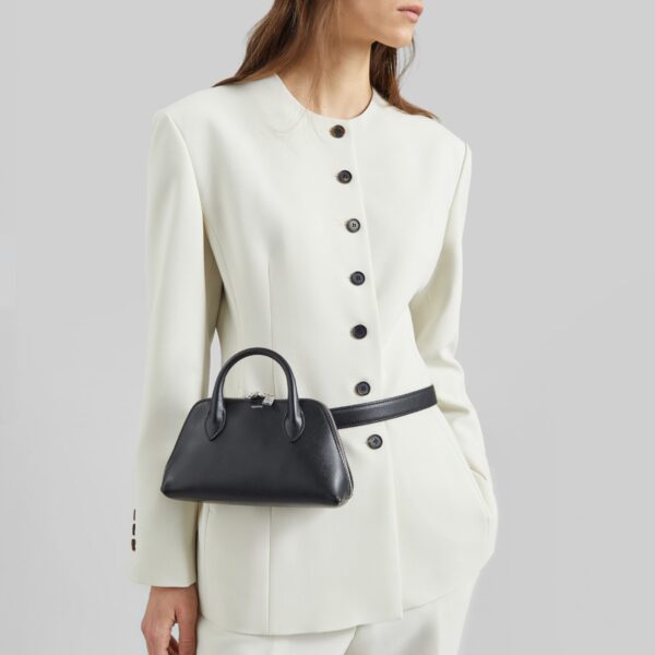 The Frankie Shop Chesnay Collarless Blazer - Cream - Oversized Minimalist Jackets in Ivory - Shop at Coveti