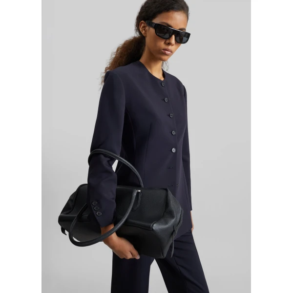 The Frankie Shop Chesnay Collarless Blazer – Navy, view 3