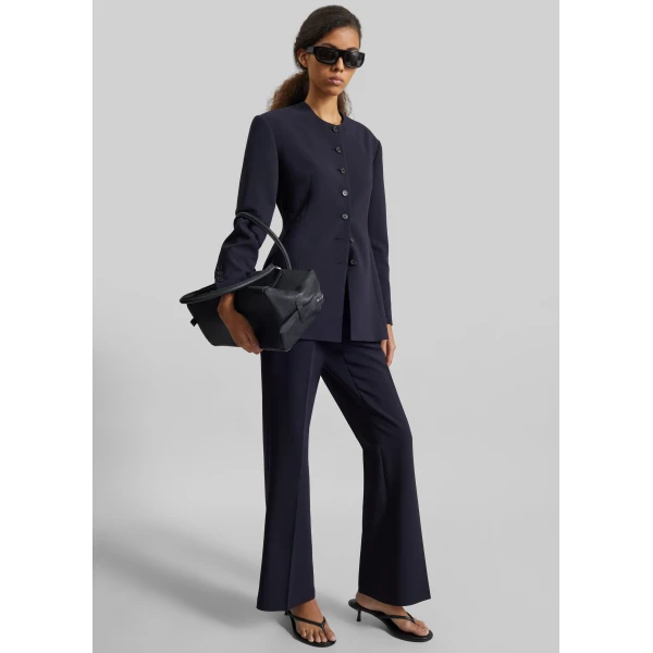 The Frankie Shop Chesnay Collarless Blazer – Navy, view 5