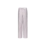 The Frankie Shop Cisco Striped Cotton Trousers - Dark Red/Light Blue - Oversized Minimalist Pants in Multicolour - Shop at Coveti