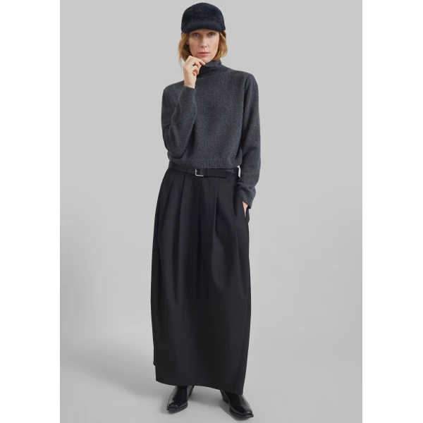 The Frankie Shop Claremont Cocoon Skirt – Black, view 6