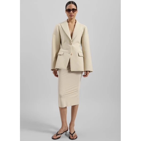 The Frankie Shop Colette Hourglass Blazer – Beige, view 3