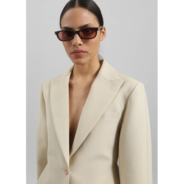 The Frankie Shop Colette Hourglass Blazer – Beige, view 6